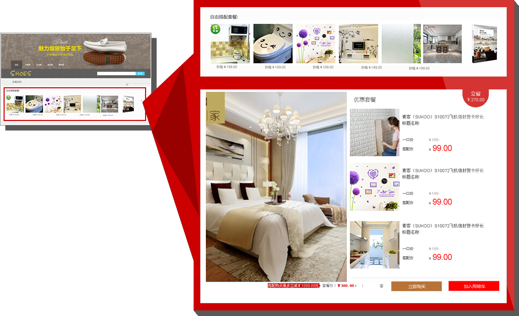 家装行业促销案例之优惠套餐效果截图